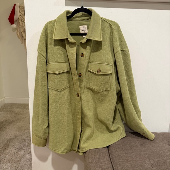 Billabong Tops - Billabong Olive Green Button Shirt Jacket Shacket Heavyweight Large